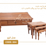 خرید جلومبلی و عسلی انزو مدل 004 صفحه MDF وکیوم پایه پلیمری