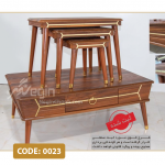 خرید جلومبلی و عسلی ویستا مدل 0023 صفحه MDF وکیوم پایه پلیمری